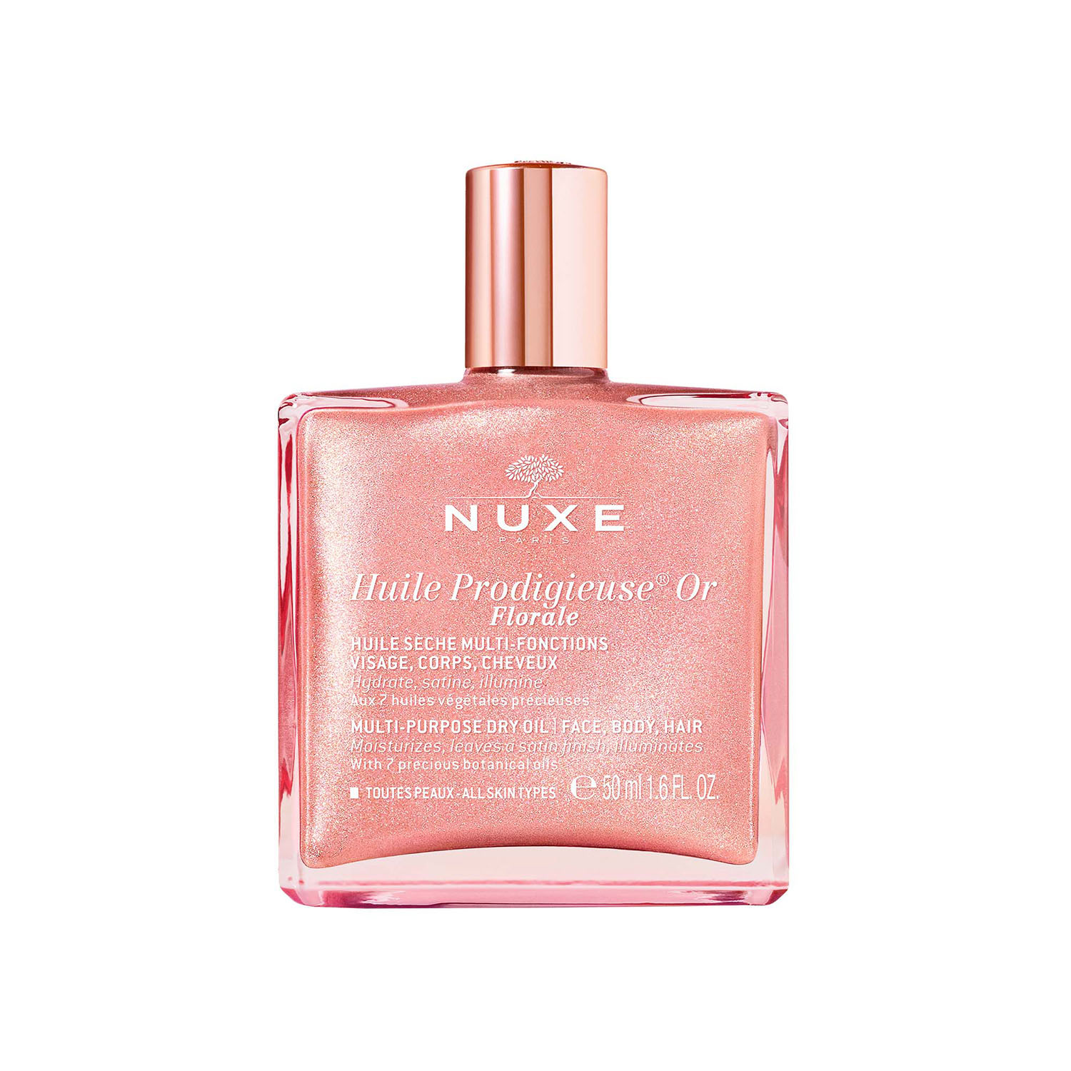HUILE PRODIGIEUSE OR FLORALE (ACEITE SECO PARA ROSTRO, CUERPO Y CABELLO CON BRILLO)
